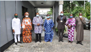 From (R) Chris Uwadoka, Barr. Grace Eze-Ali, VC Prof. Nwajiuba, Lady Data Briggs, Prof. Nimi Briggs, Odisa Okeke (Mrs) and Chris Akubuiro